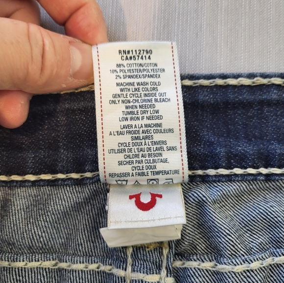 True Religion Dark Blue Skinny Jeans,  Size 30 X 31 - Picture 5 of 7